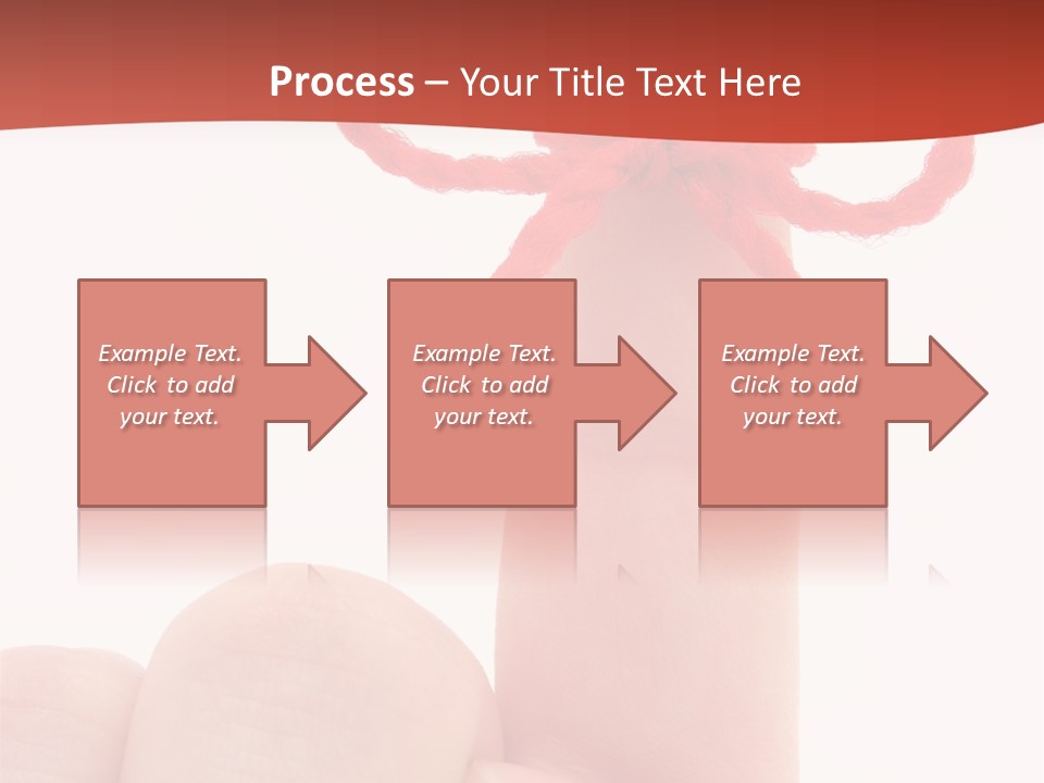 A Person Holding A Finger With A Red Bow On It PowerPoint Template