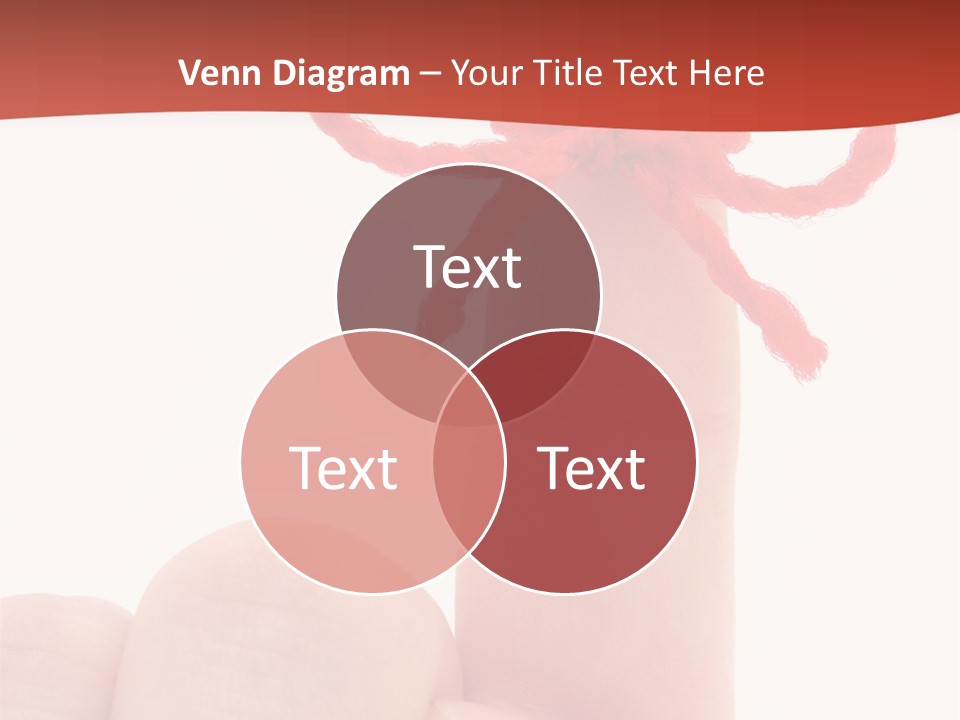 A Person Holding A Finger With A Red Bow On It PowerPoint Template