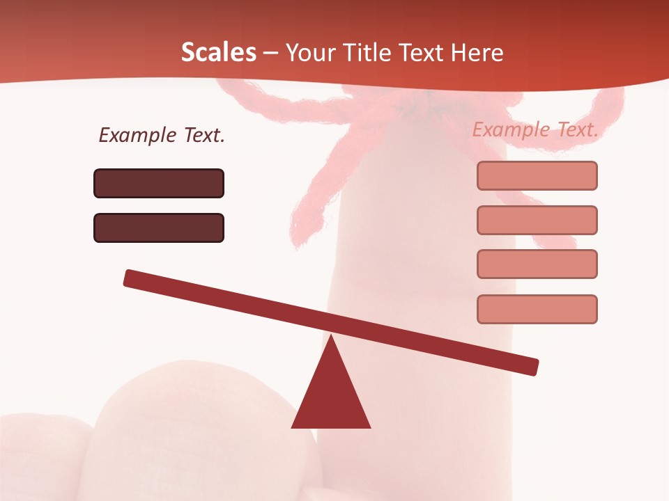 A Person Holding A Finger With A Red Bow On It PowerPoint Template