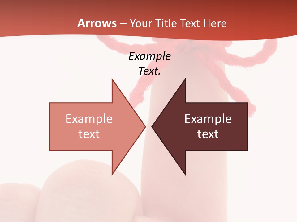 A Person Holding A Finger With A Red Bow On It PowerPoint Template