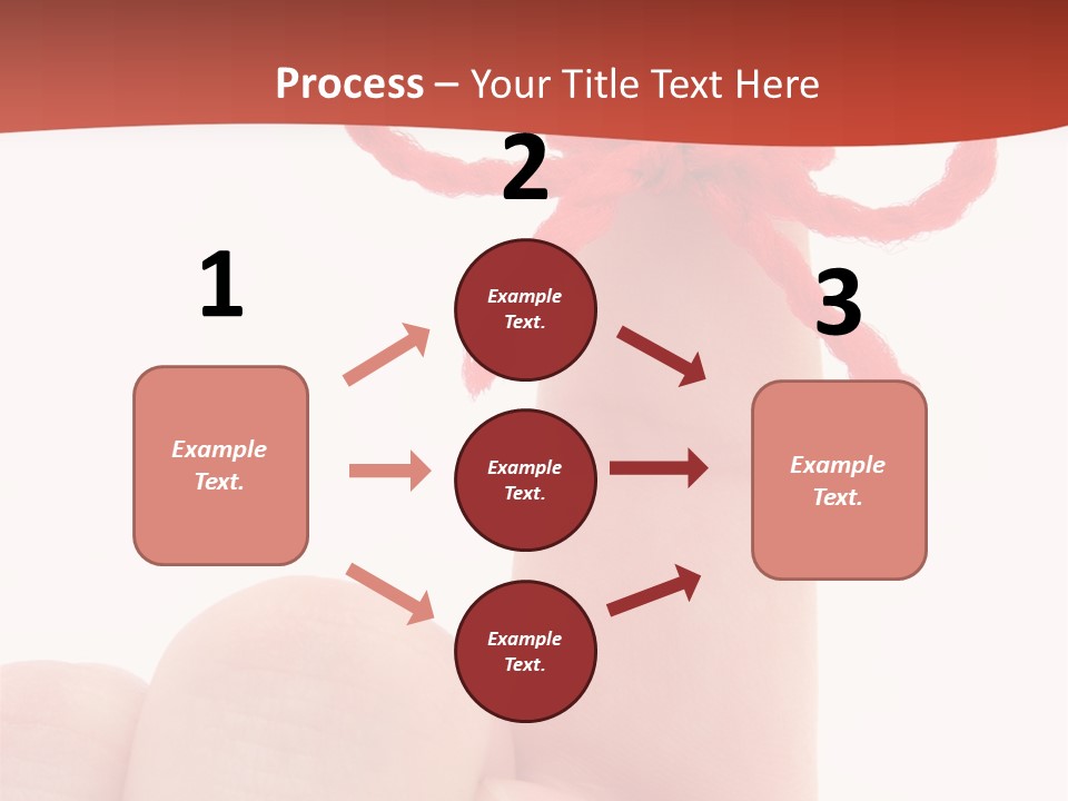 A Person Holding A Finger With A Red Bow On It PowerPoint Template