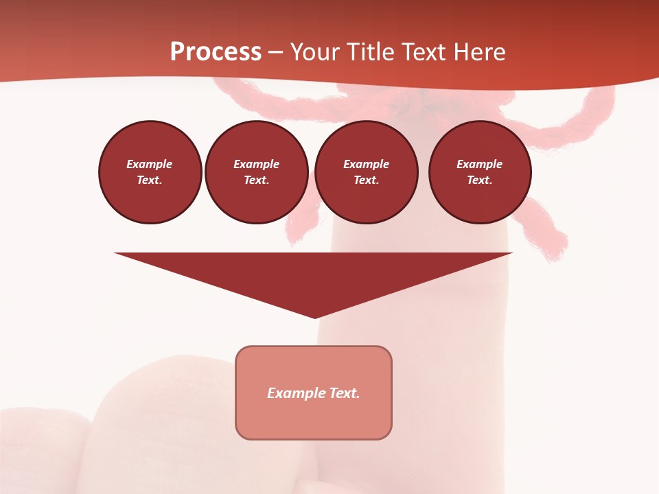 A Person Holding A Finger With A Red Bow On It PowerPoint Template