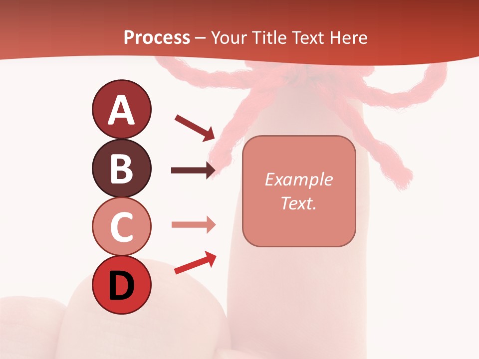 A Person Holding A Finger With A Red Bow On It PowerPoint Template
