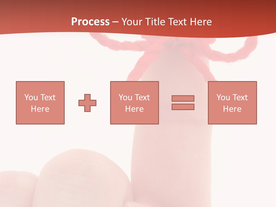 A Person Holding A Finger With A Red Bow On It PowerPoint Template