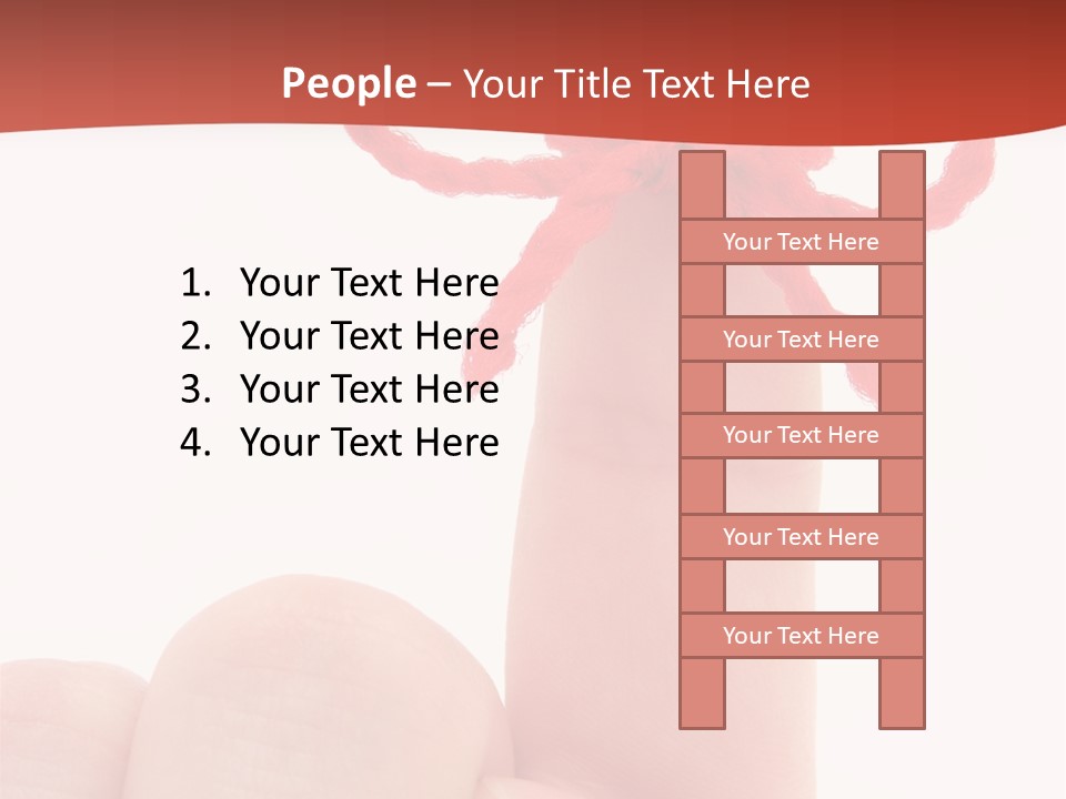 A Person Holding A Finger With A Red Bow On It PowerPoint Template