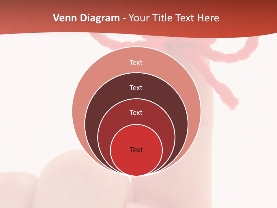 A Person Holding A Finger With A Red Bow On It PowerPoint Template