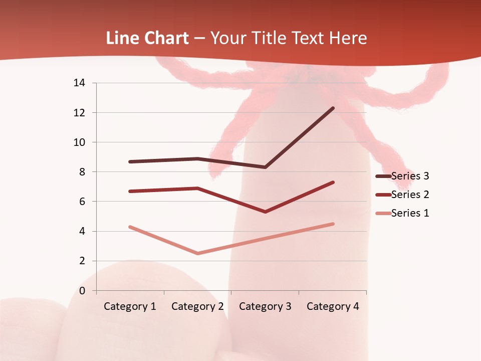 A Person Holding A Finger With A Red Bow On It PowerPoint Template