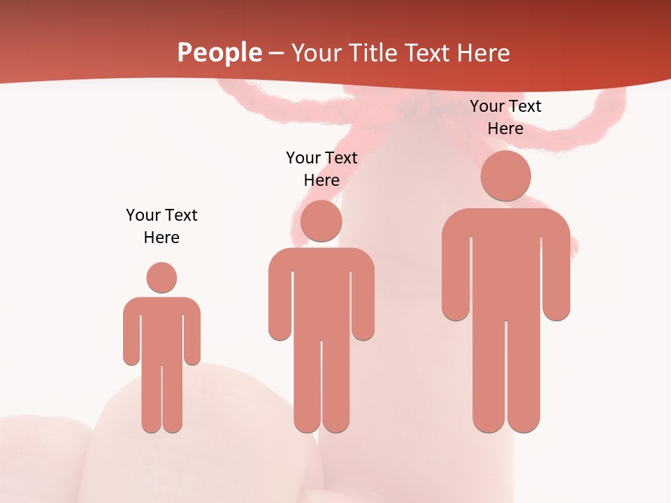 A Person Holding A Finger With A Red Bow On It PowerPoint Template