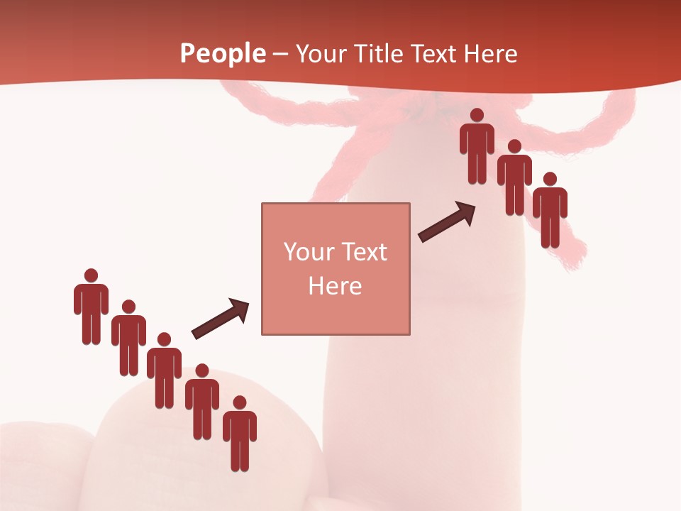 A Person Holding A Finger With A Red Bow On It PowerPoint Template