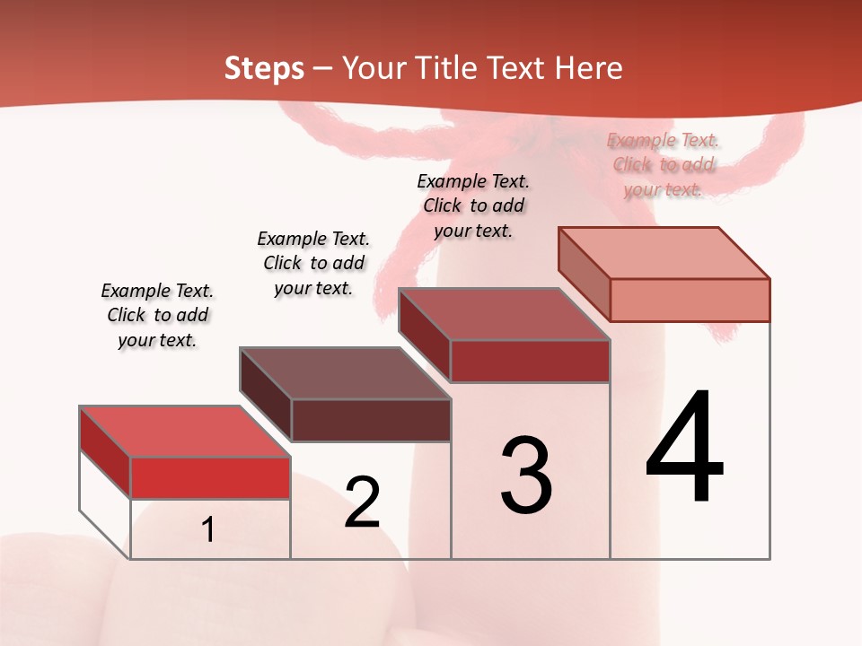 A Person Holding A Finger With A Red Bow On It PowerPoint Template