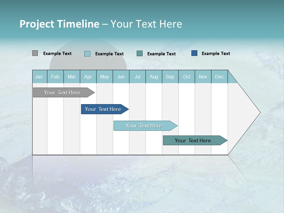 Cute Boy Swimming In Pool Wearing Blue Shirt And Goggles PowerPoint Template