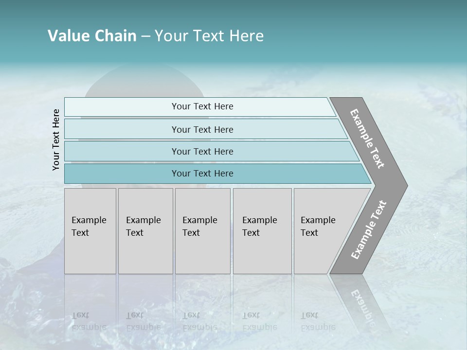 Cute Boy Swimming In Pool Wearing Blue Shirt And Goggles PowerPoint Template