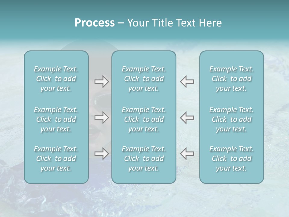 Cute Boy Swimming In Pool Wearing Blue Shirt And Goggles PowerPoint Template