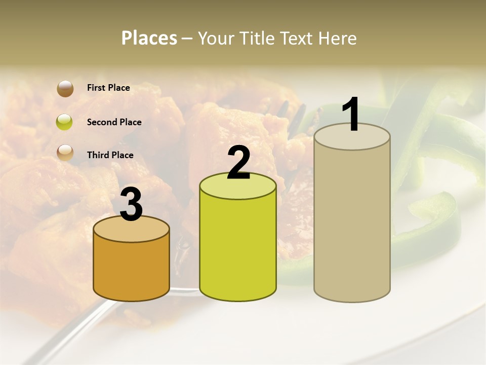 Thai Peanut Chicken Curry With Sliced Green Peppers PowerPoint Template