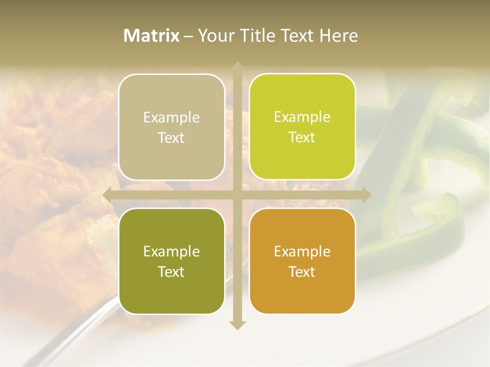 Thai Peanut Chicken Curry With Sliced Green Peppers PowerPoint Template