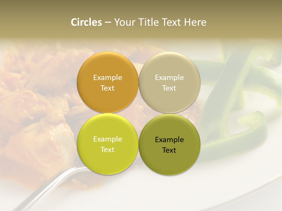Thai Peanut Chicken Curry With Sliced Green Peppers PowerPoint Template