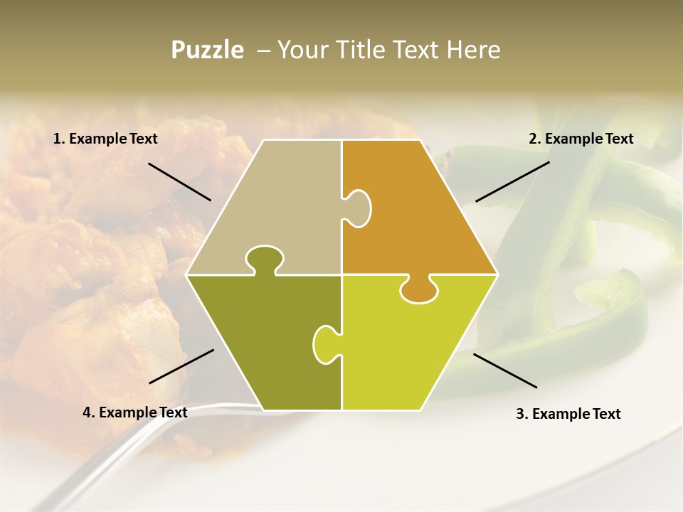 Thai Peanut Chicken Curry With Sliced Green Peppers PowerPoint Template