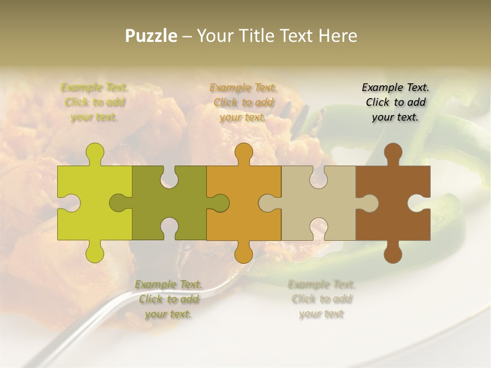 Thai Peanut Chicken Curry With Sliced Green Peppers PowerPoint Template