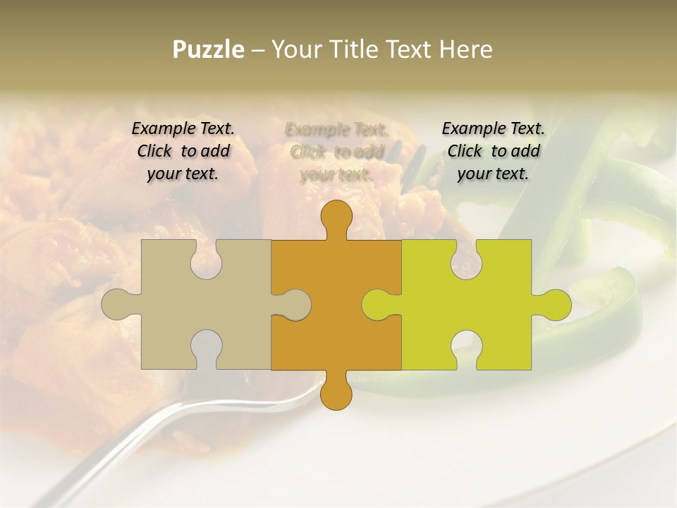 Thai Peanut Chicken Curry With Sliced Green Peppers PowerPoint Template