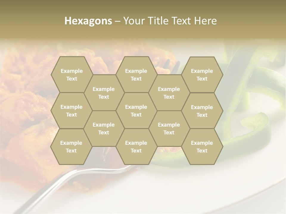 Thai Peanut Chicken Curry With Sliced Green Peppers PowerPoint Template