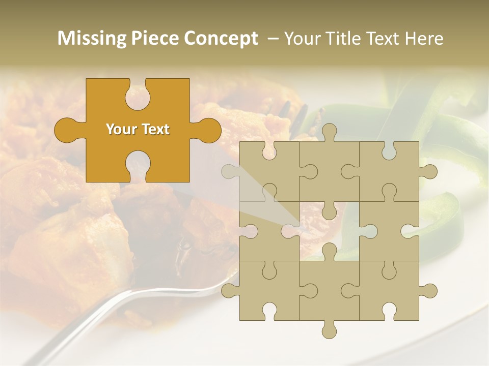 Thai Peanut Chicken Curry With Sliced Green Peppers PowerPoint Template