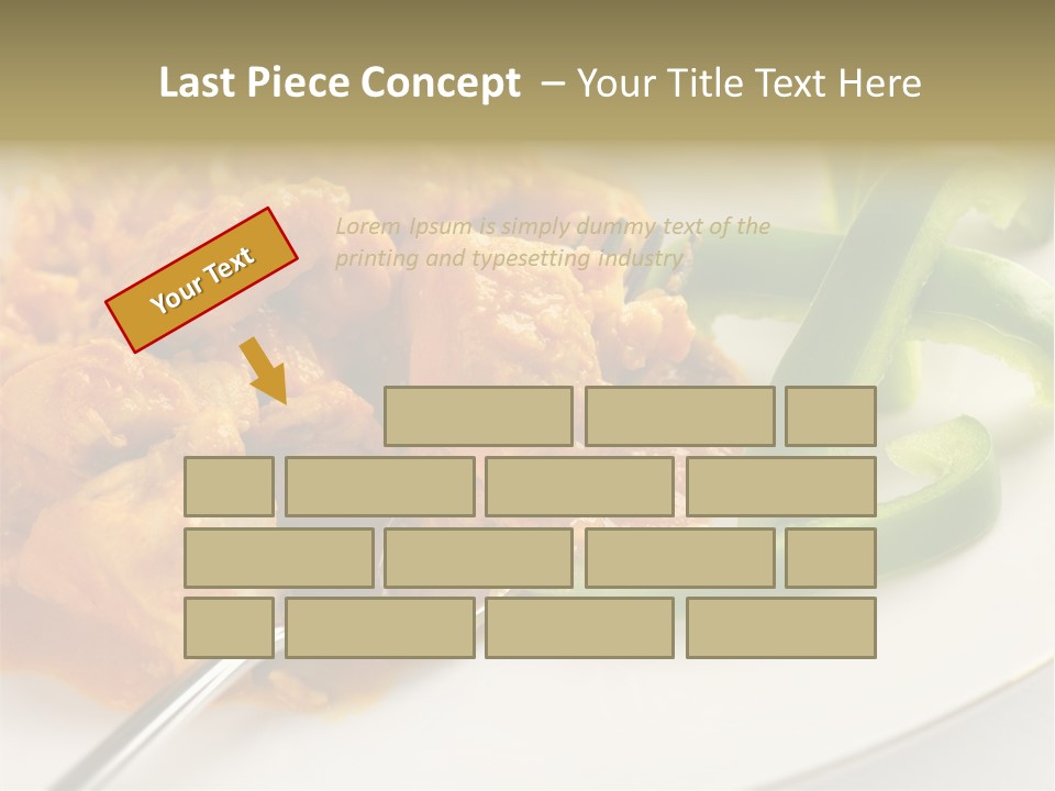 Thai Peanut Chicken Curry With Sliced Green Peppers PowerPoint Template