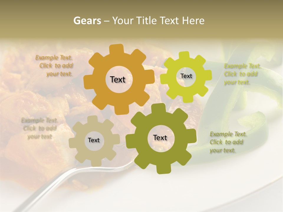 Thai Peanut Chicken Curry With Sliced Green Peppers PowerPoint Template