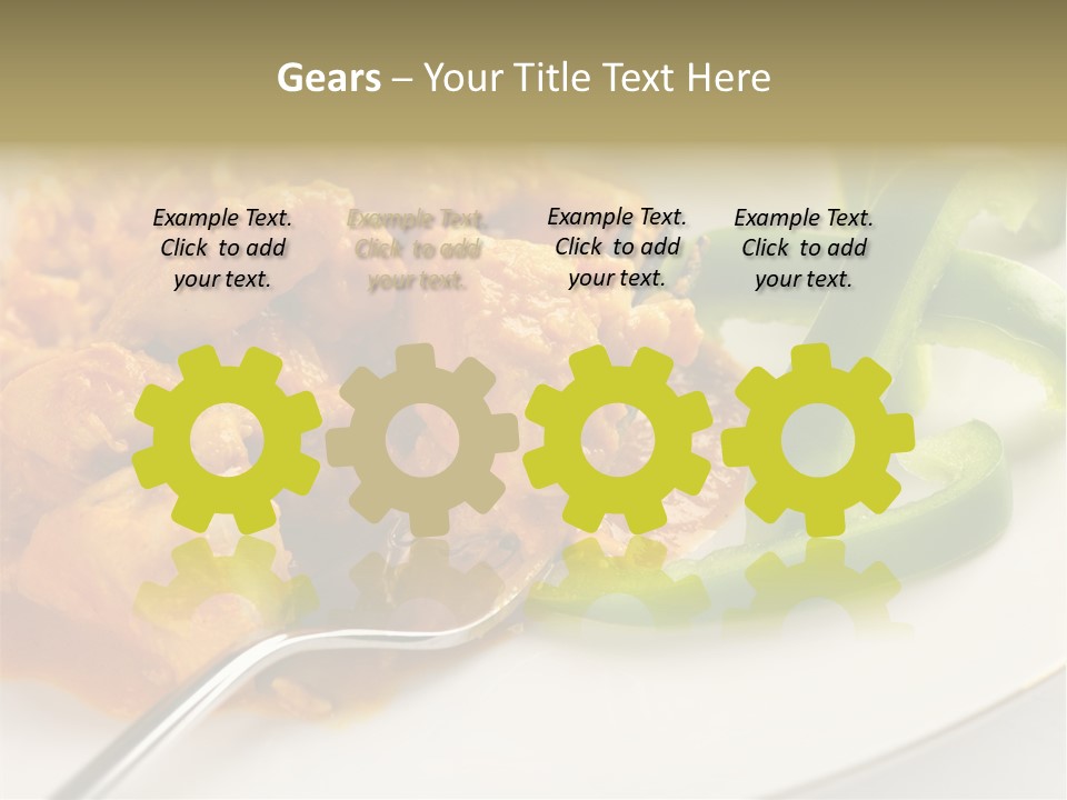 Thai Peanut Chicken Curry With Sliced Green Peppers PowerPoint Template