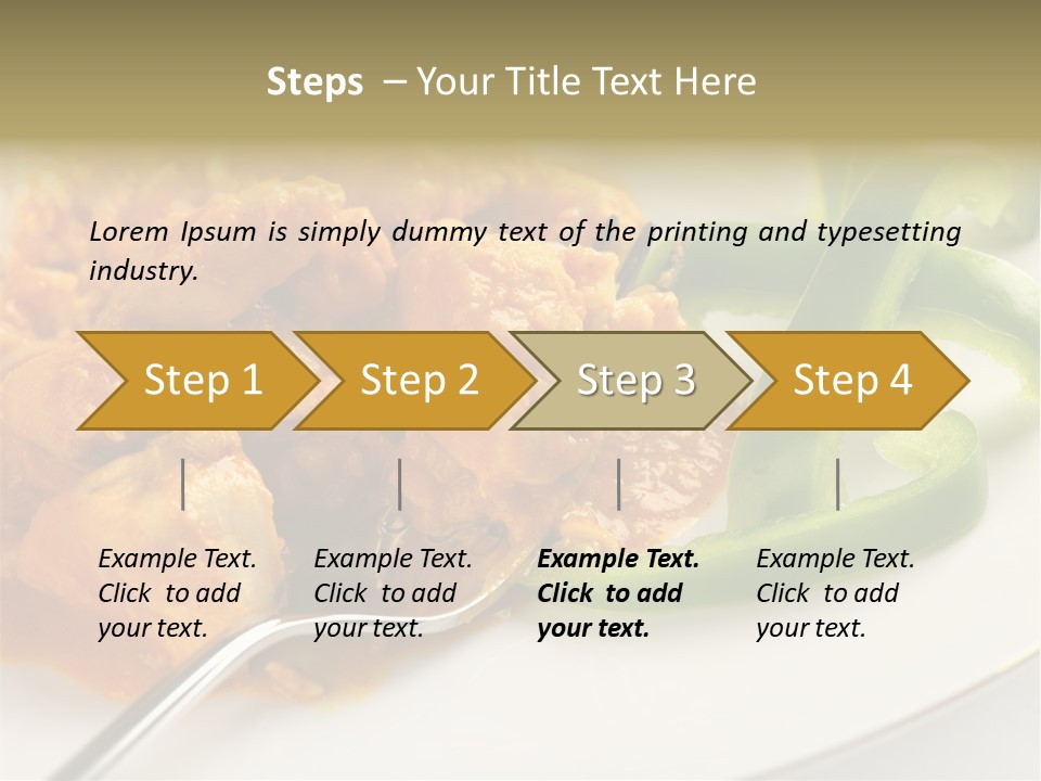 Thai Peanut Chicken Curry With Sliced Green Peppers PowerPoint Template