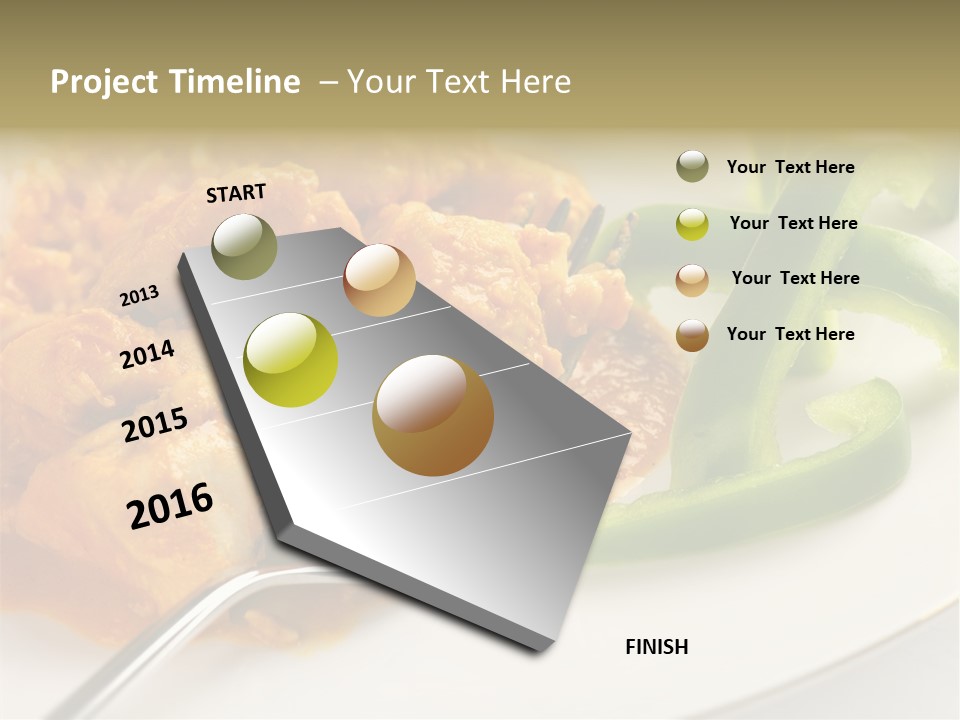 Thai Peanut Chicken Curry With Sliced Green Peppers PowerPoint Template