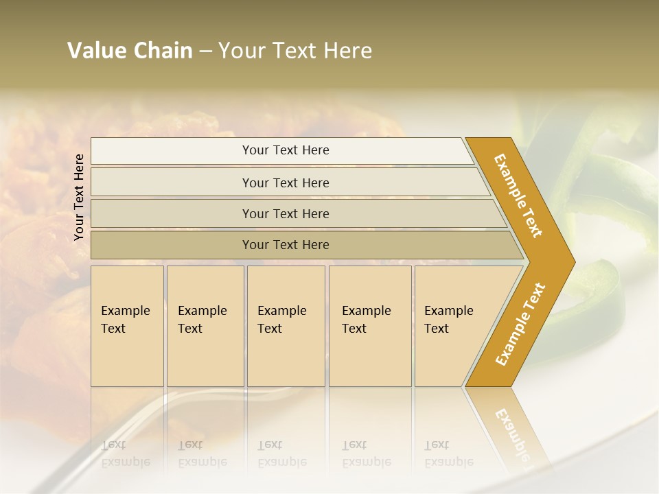 Thai Peanut Chicken Curry With Sliced Green Peppers PowerPoint Template