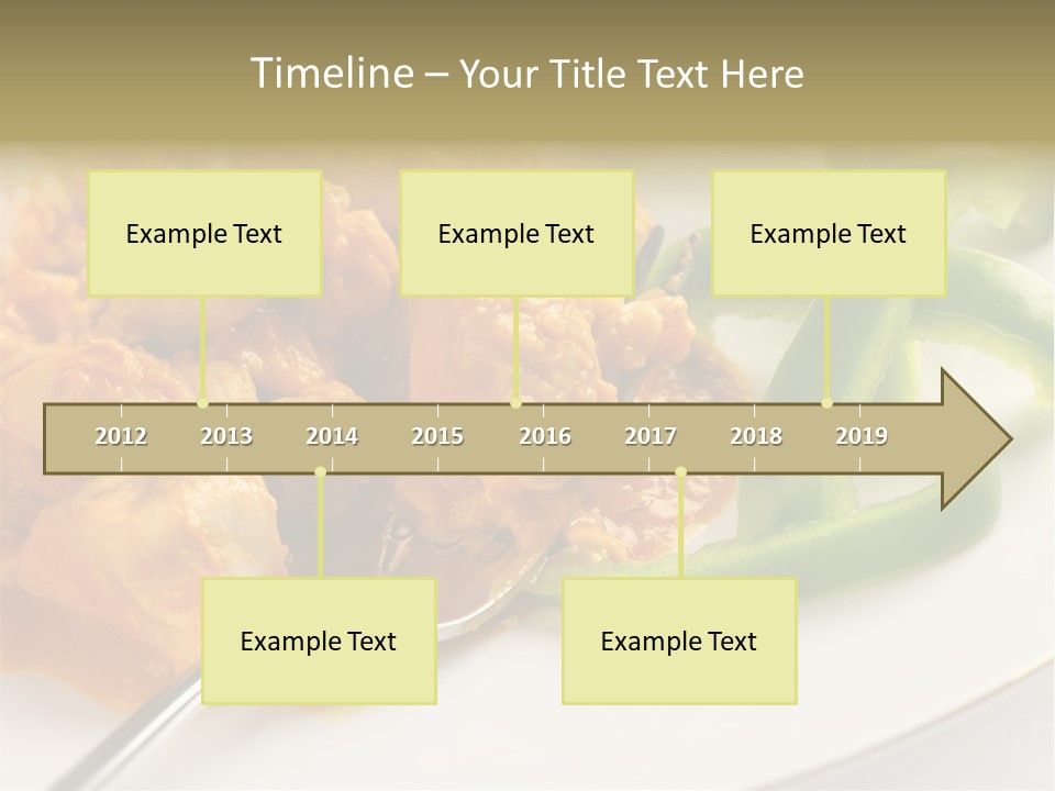 Thai Peanut Chicken Curry With Sliced Green Peppers PowerPoint Template