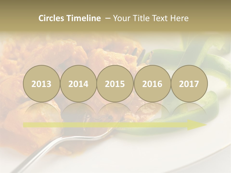 Thai Peanut Chicken Curry With Sliced Green Peppers PowerPoint Template