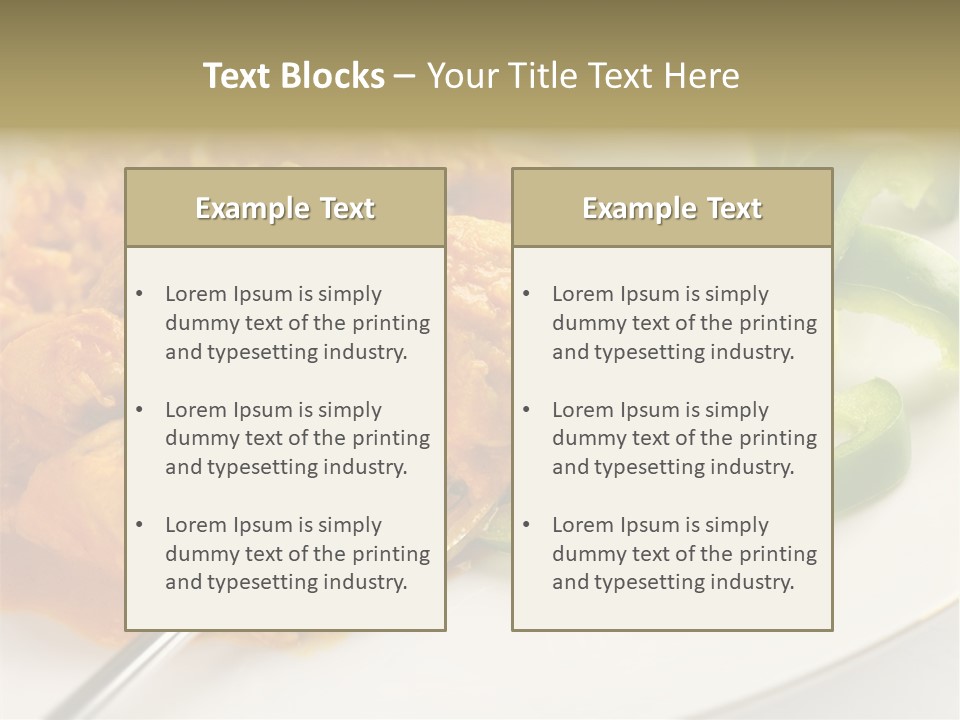 Thai Peanut Chicken Curry With Sliced Green Peppers PowerPoint Template