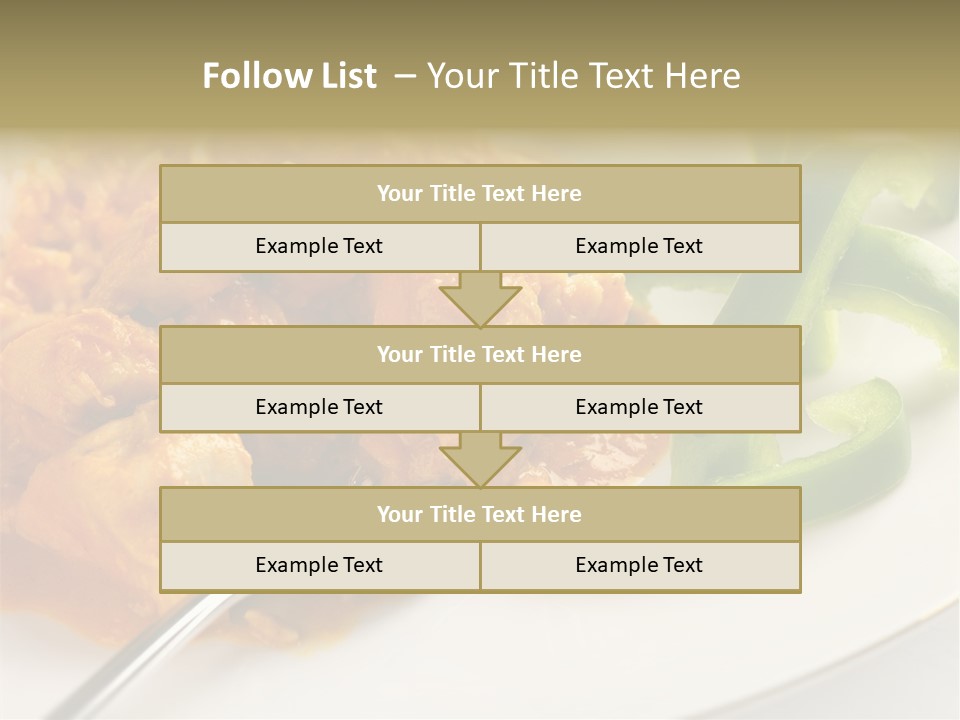 Thai Peanut Chicken Curry With Sliced Green Peppers PowerPoint Template