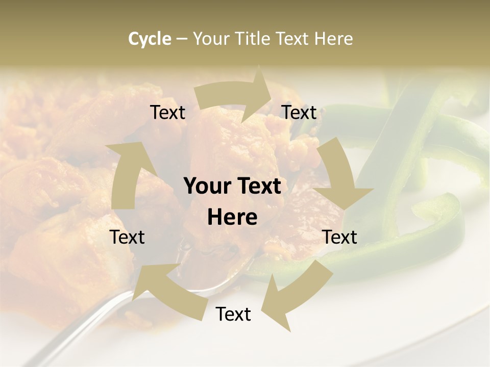 Thai Peanut Chicken Curry With Sliced Green Peppers PowerPoint Template