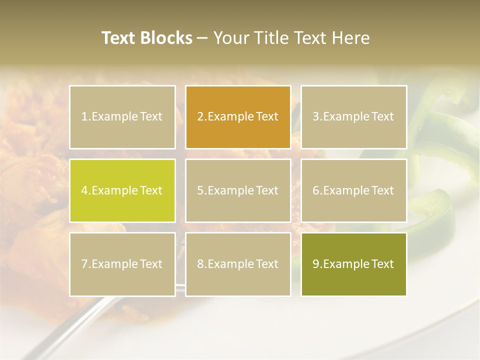 Thai Peanut Chicken Curry With Sliced Green Peppers PowerPoint Template