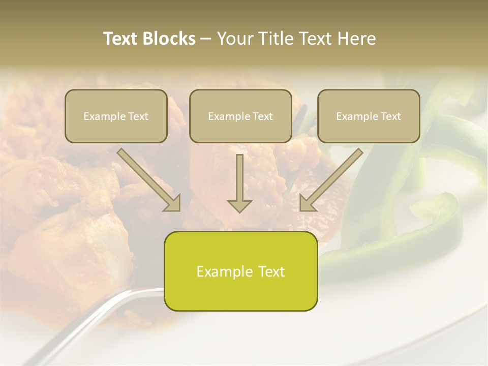 Thai Peanut Chicken Curry With Sliced Green Peppers PowerPoint Template