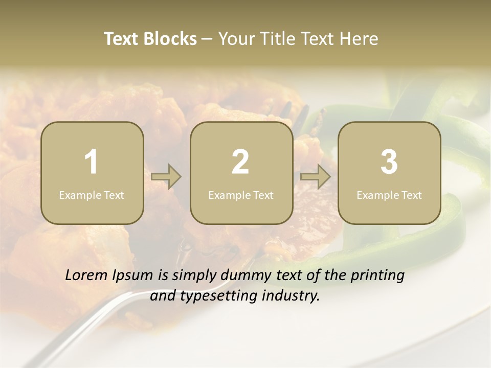 Thai Peanut Chicken Curry With Sliced Green Peppers PowerPoint Template