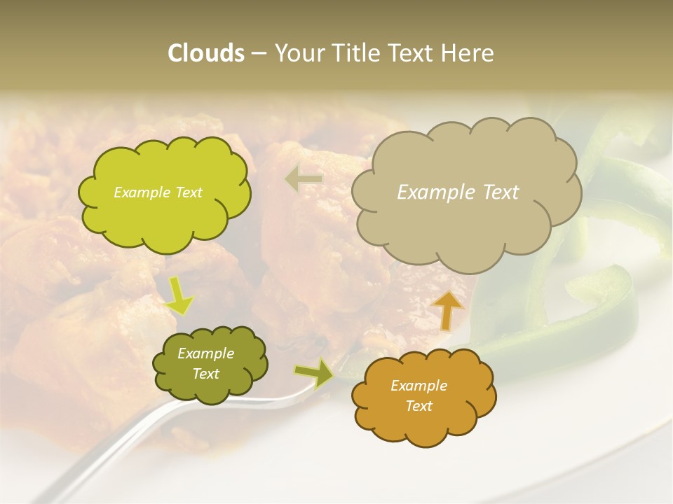 Thai Peanut Chicken Curry With Sliced Green Peppers PowerPoint Template