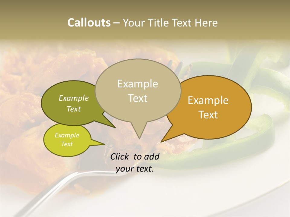 Thai Peanut Chicken Curry With Sliced Green Peppers PowerPoint Template