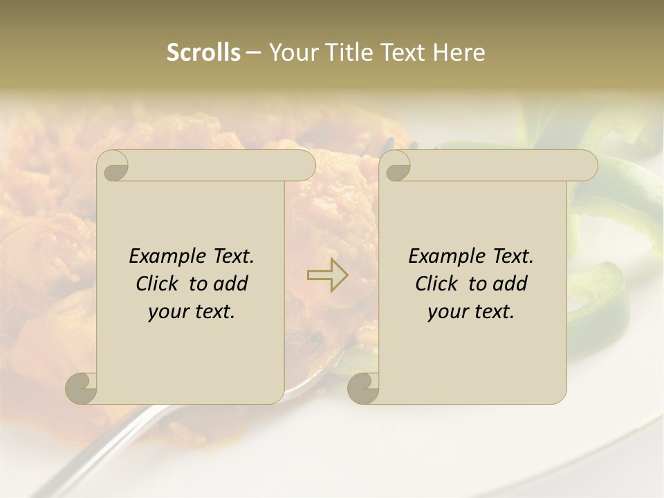 Thai Peanut Chicken Curry With Sliced Green Peppers PowerPoint Template