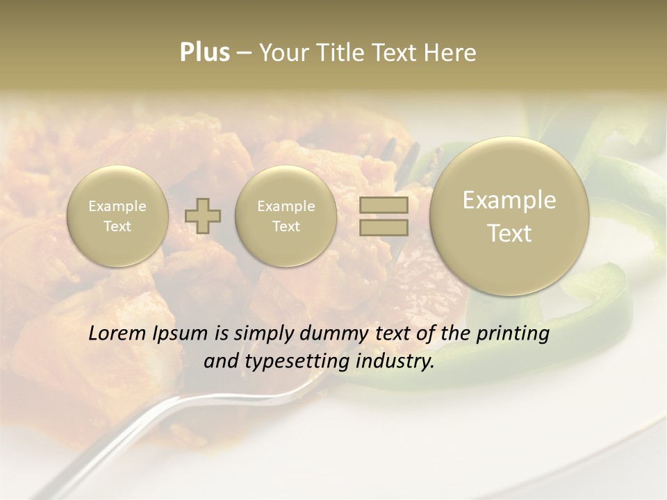 Thai Peanut Chicken Curry With Sliced Green Peppers PowerPoint Template