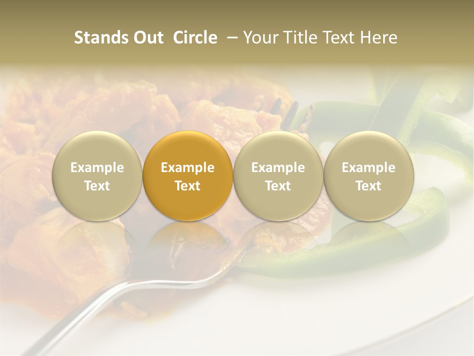 Thai Peanut Chicken Curry With Sliced Green Peppers PowerPoint Template