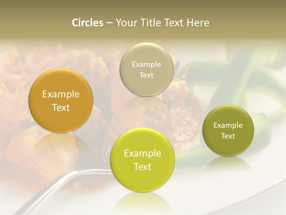 Thai Peanut Chicken Curry With Sliced Green Peppers PowerPoint Template