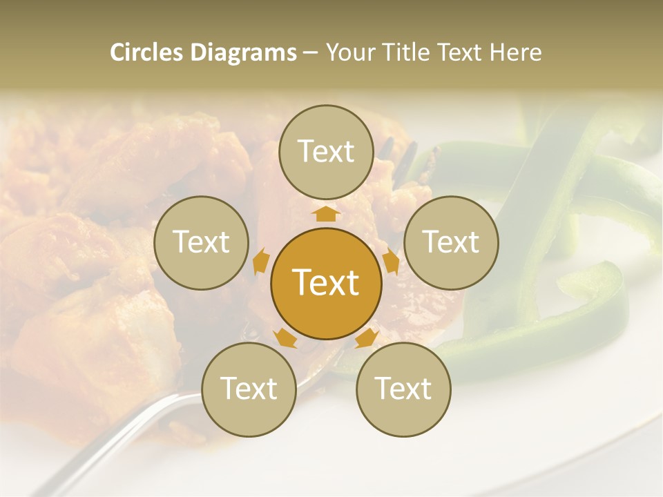 Thai Peanut Chicken Curry With Sliced Green Peppers PowerPoint Template