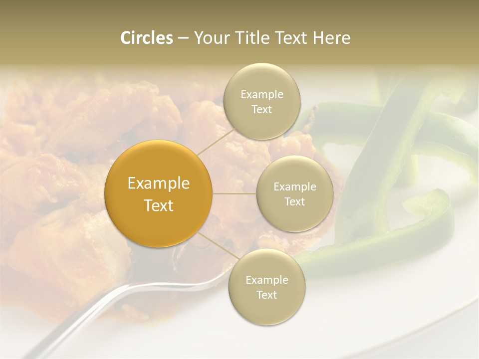 Thai Peanut Chicken Curry With Sliced Green Peppers PowerPoint Template