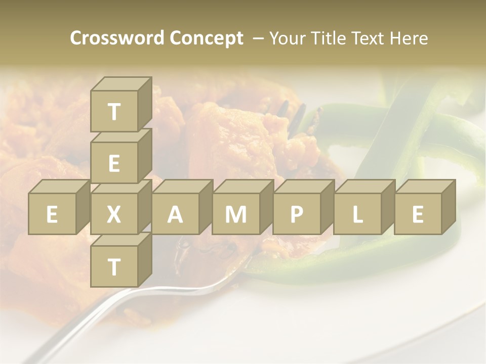 Thai Peanut Chicken Curry With Sliced Green Peppers PowerPoint Template