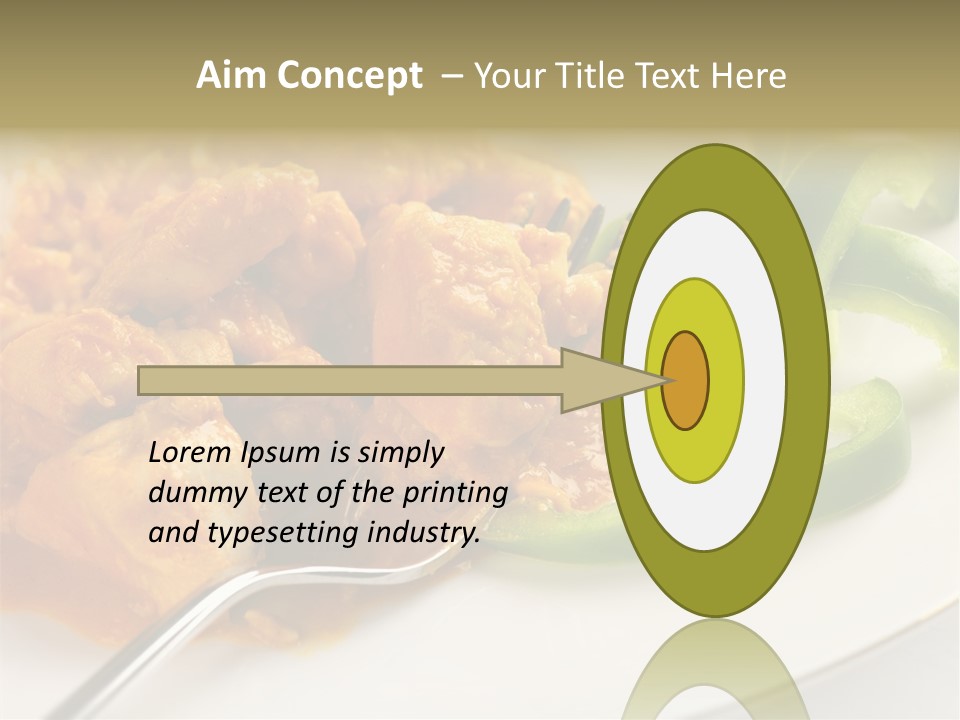 Thai Peanut Chicken Curry With Sliced Green Peppers PowerPoint Template