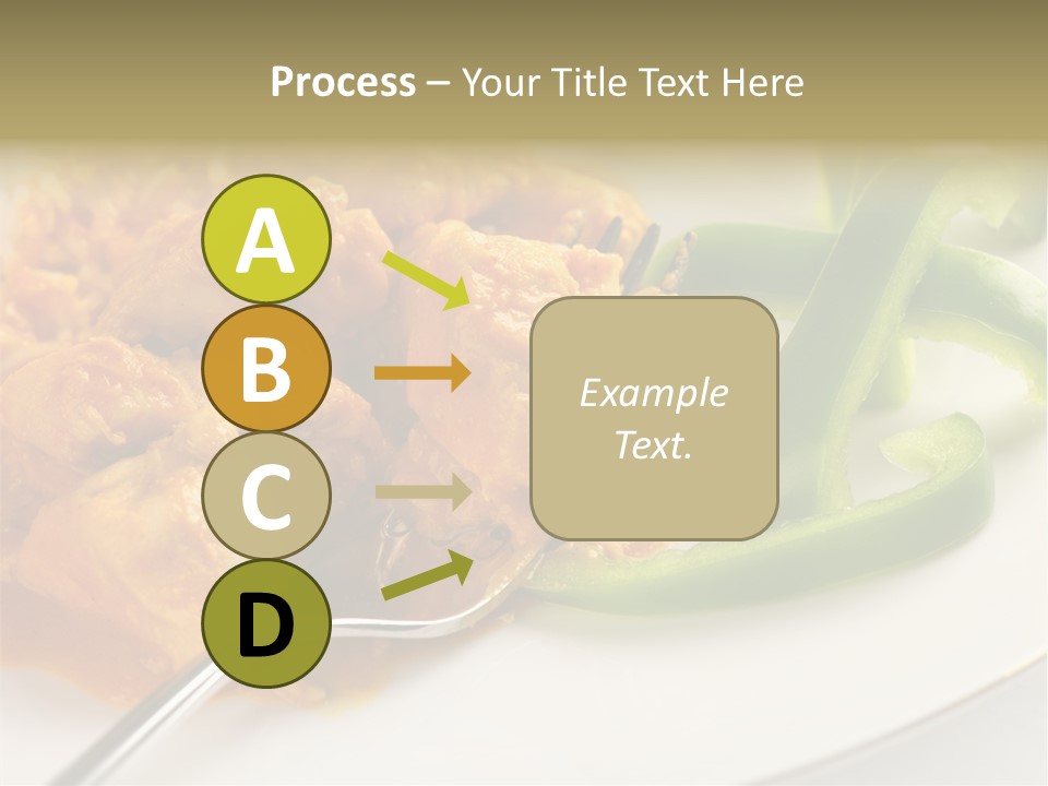 Thai Peanut Chicken Curry With Sliced Green Peppers PowerPoint Template